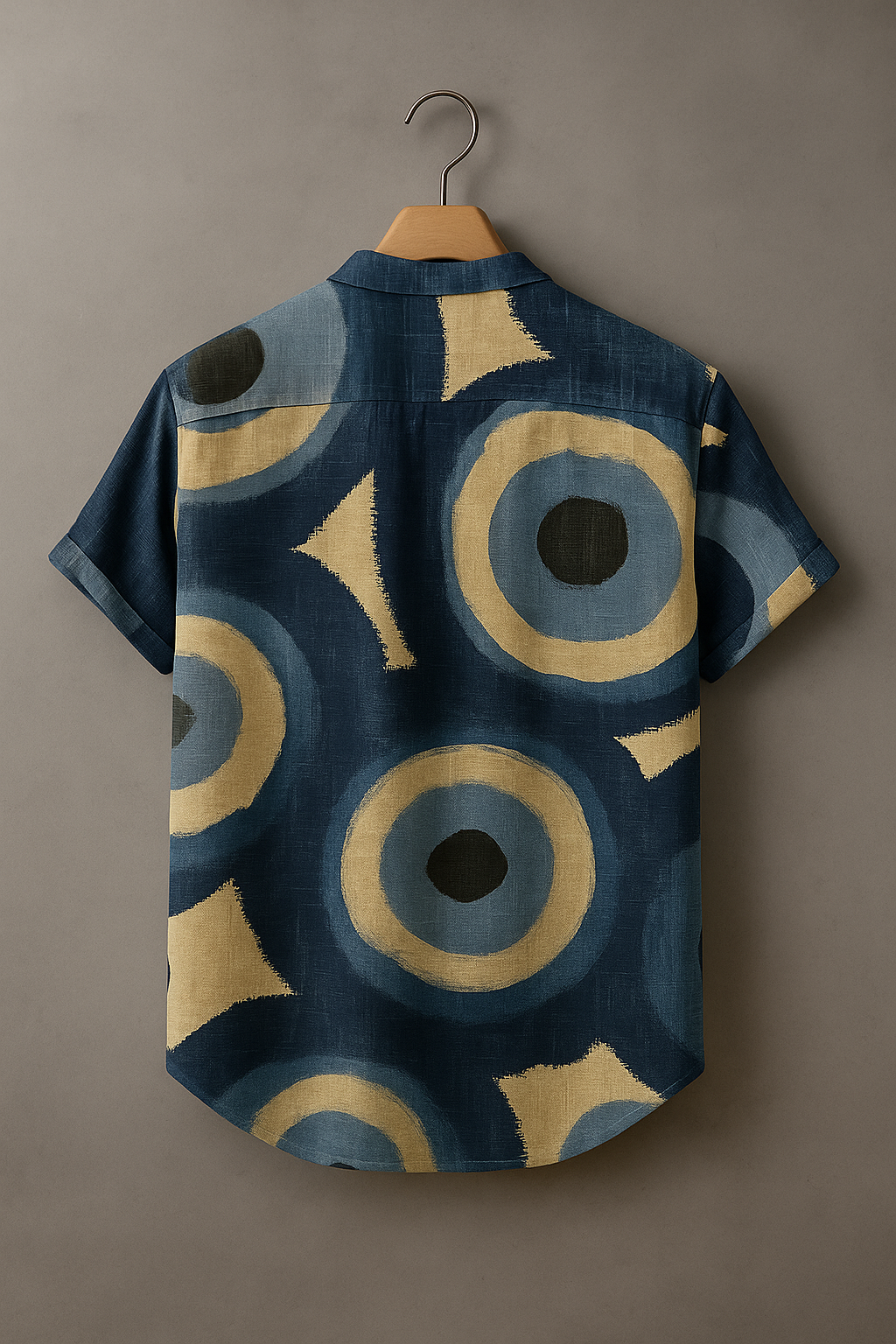 Abstract Digital Art Painting Vintage Print Casual 100% Cotton Shirt