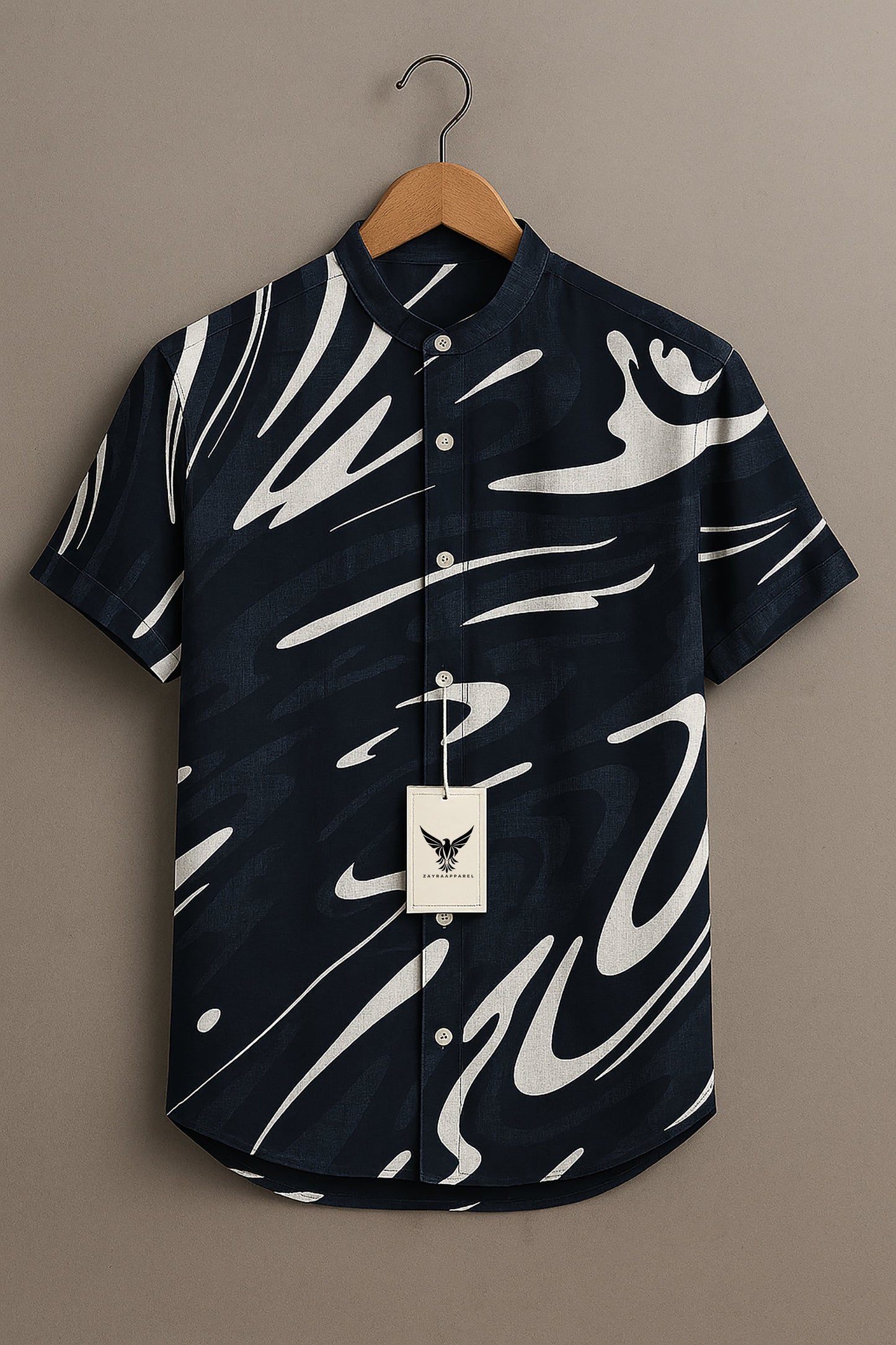 Geometric Repeat Pattern Printed Casual 100% Cotton Shirt